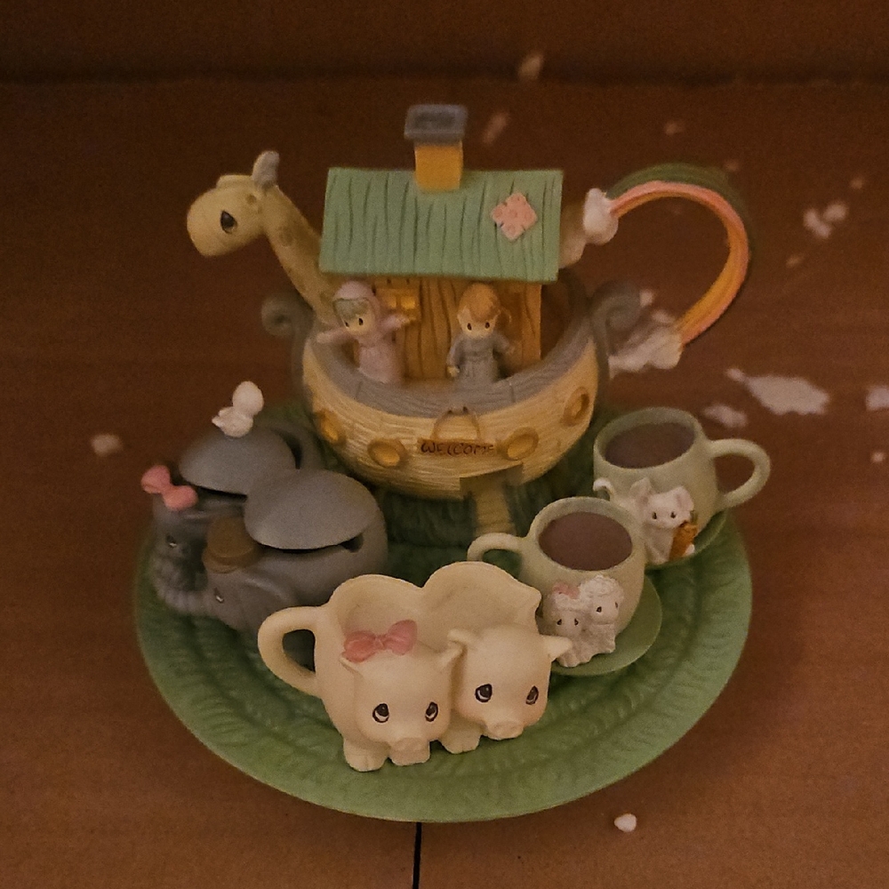 Precious Memonts Noah's Ark Tea Set with Carousel Design